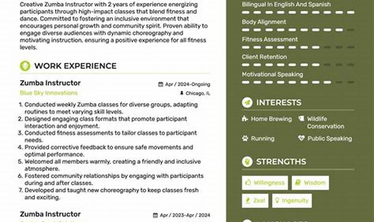 Inspiring Zumba Instructor Resume Examples + Tips! The Ultimate Zumba Guide: Dance Your Way to a Healthier You Inspiring Zumba Instructor Resume Examples + Tips! | The Ultimate Zumba Guide: Dance Your Way to a Healthier You