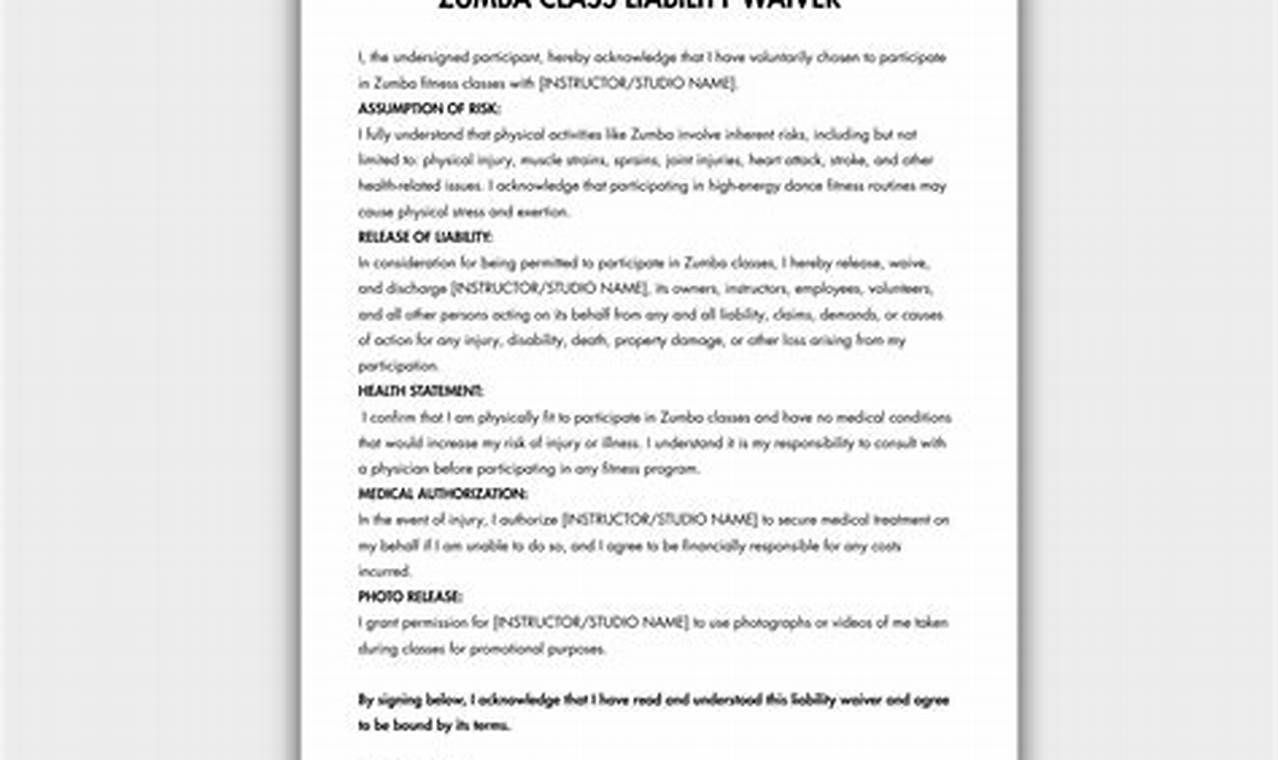 Understanding the Zumba Class Waiver: Risks & Rights | The Ultimate Zumba Guide: Dance Your Way to a Healthier You